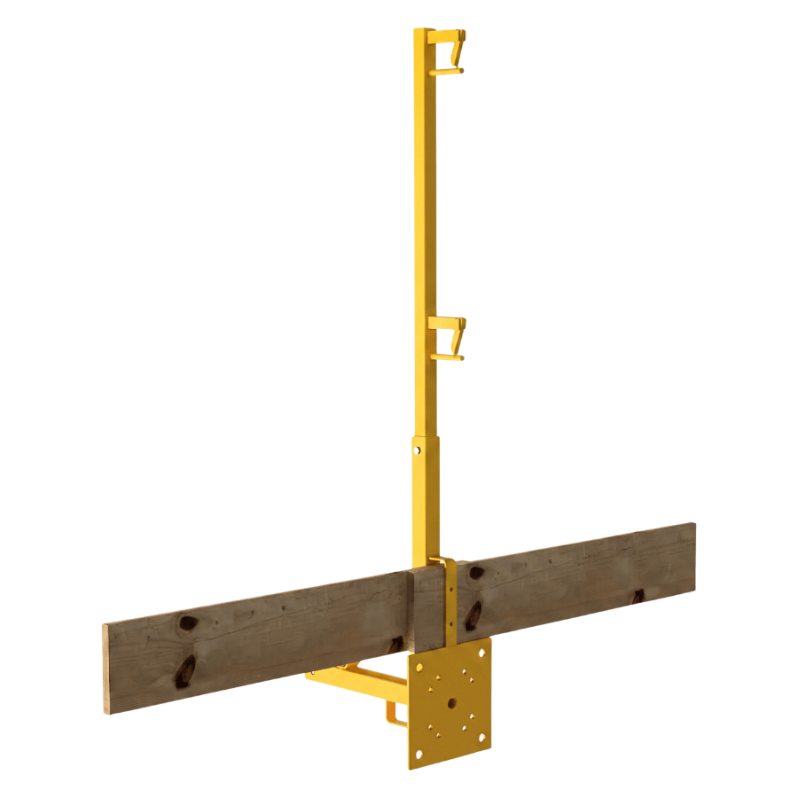 Poteau de garde-corps ajustable avec base 2 en 1